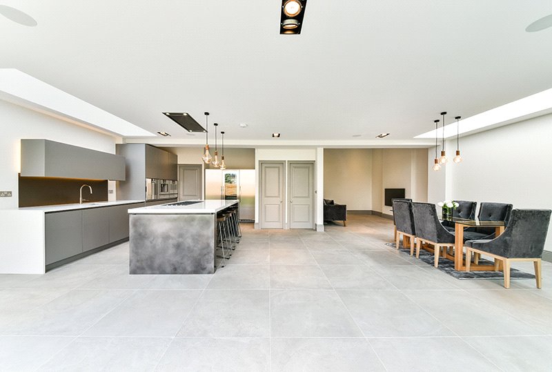 kitchen and dining area